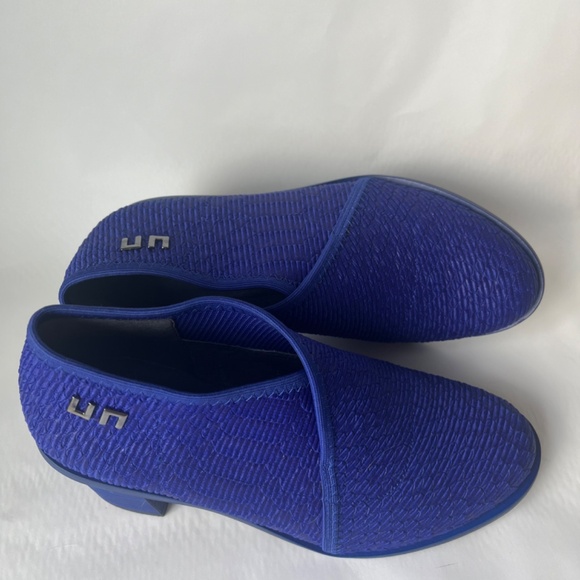 United Nude Fold Blue Marine Python Block Heel Leather Casual Booties 7 - Picture 6 of 15